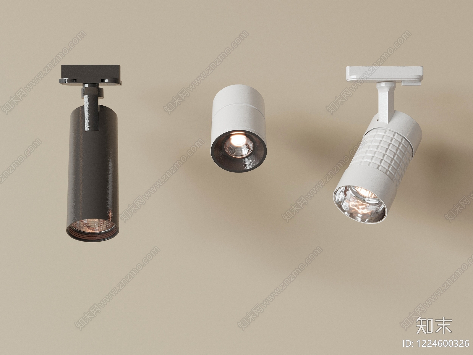 现代简约射灯3D模型下载【ID:1224600326】