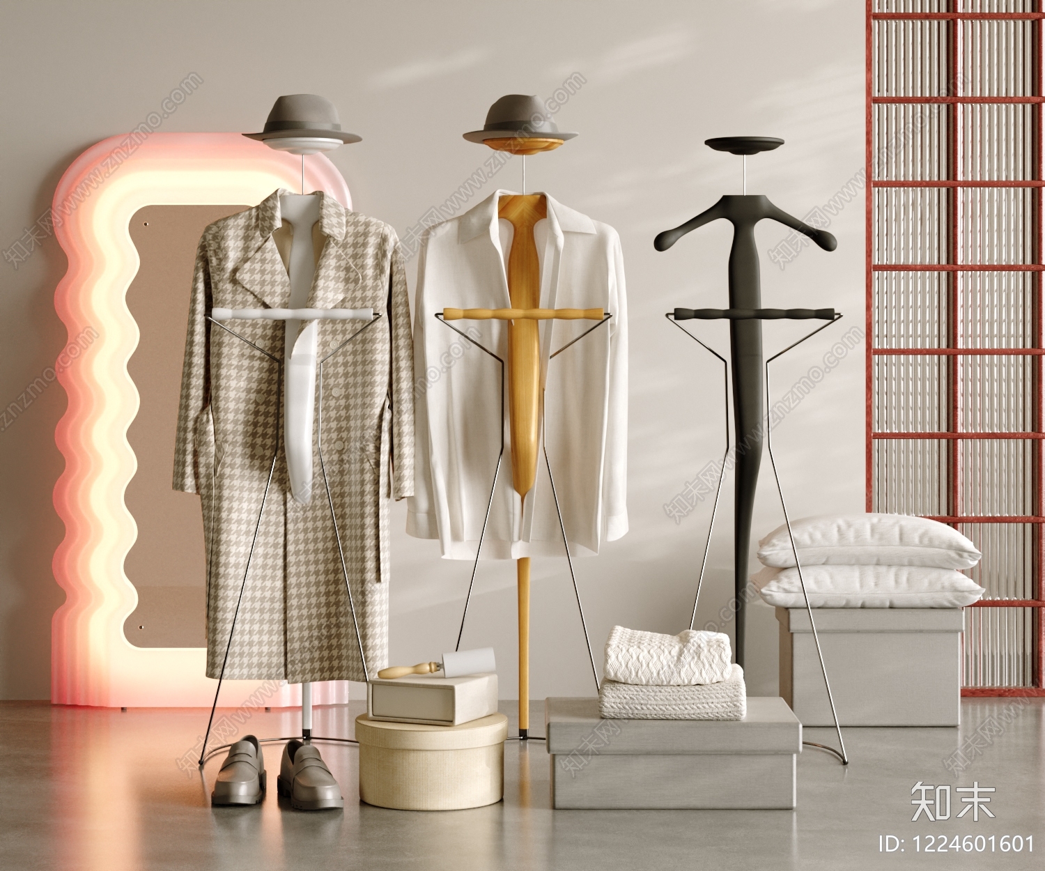 现代衣服3D模型下载【ID:1224601601】