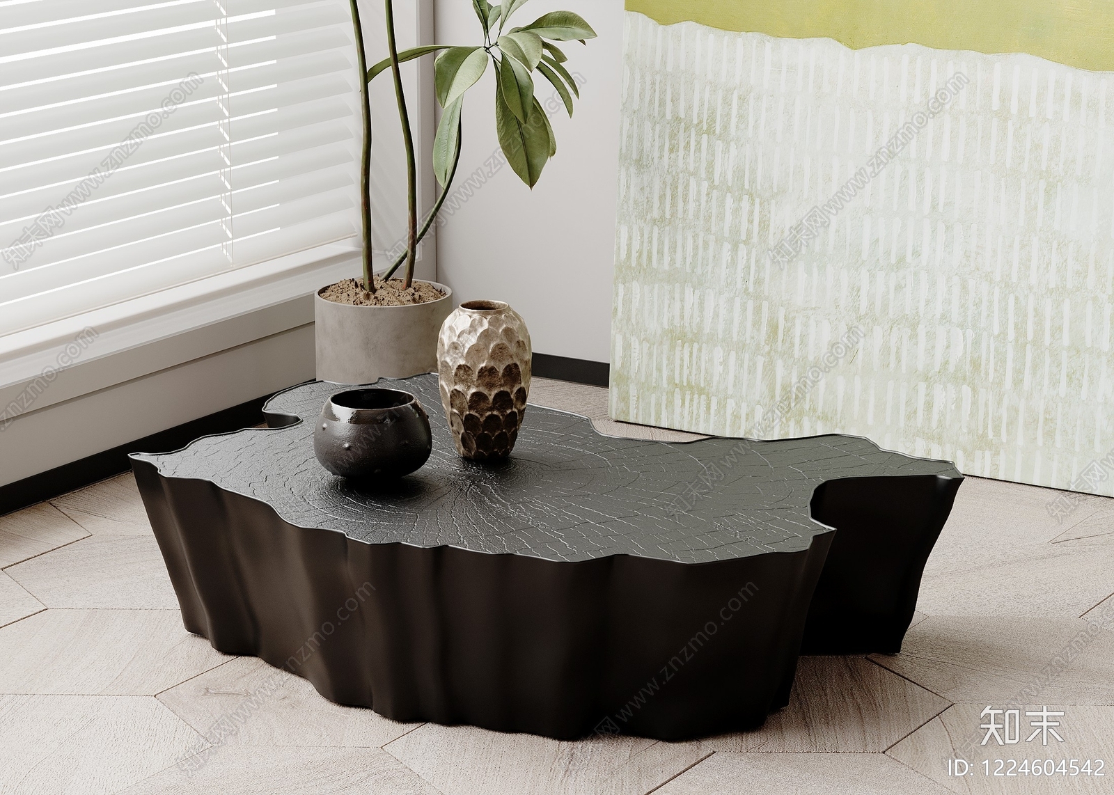 侘寂茶几3D模型下载【ID:1224604542】