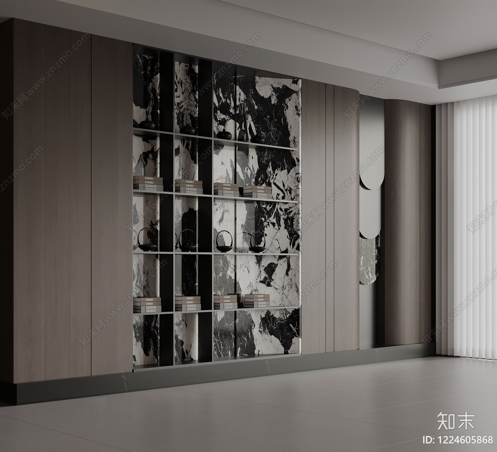 意式极简茶柜3D模型下载【ID:1224605868】