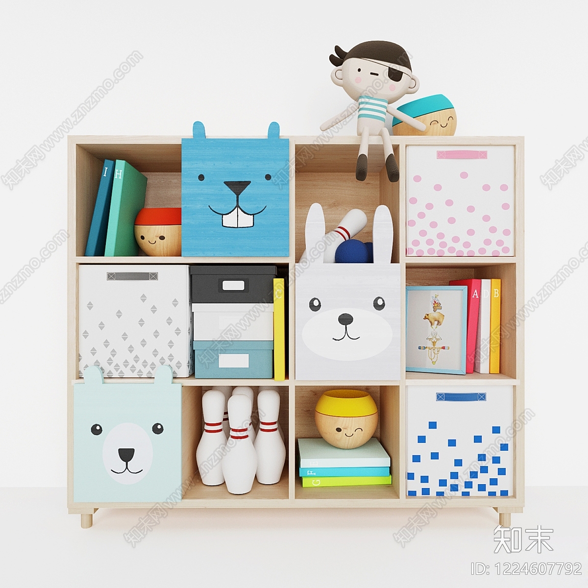 北欧储物柜3D模型下载【ID:1224607792】