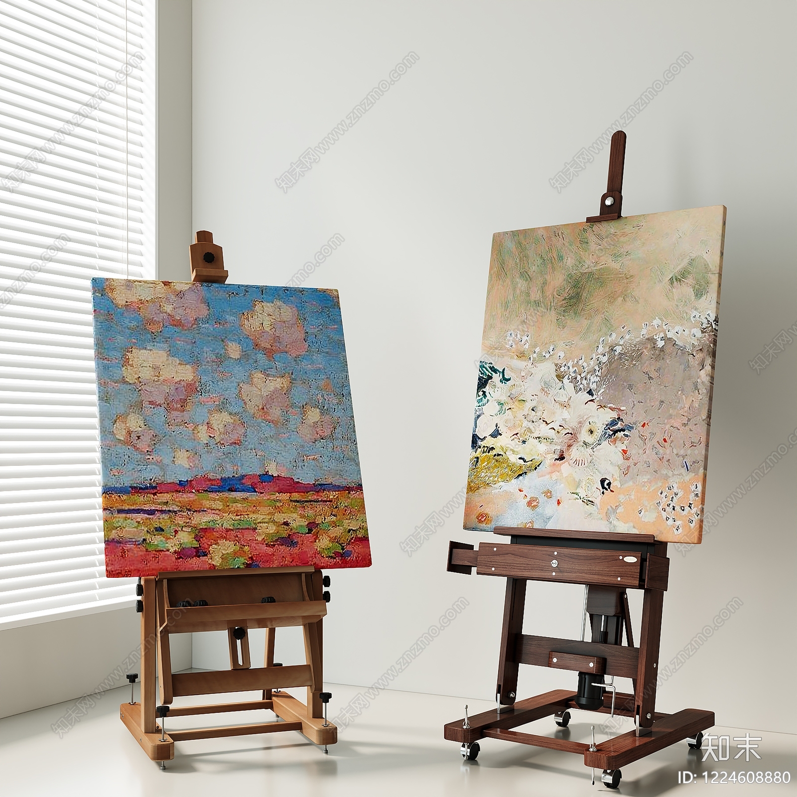 现代画具3D模型下载【ID:1224608880】
