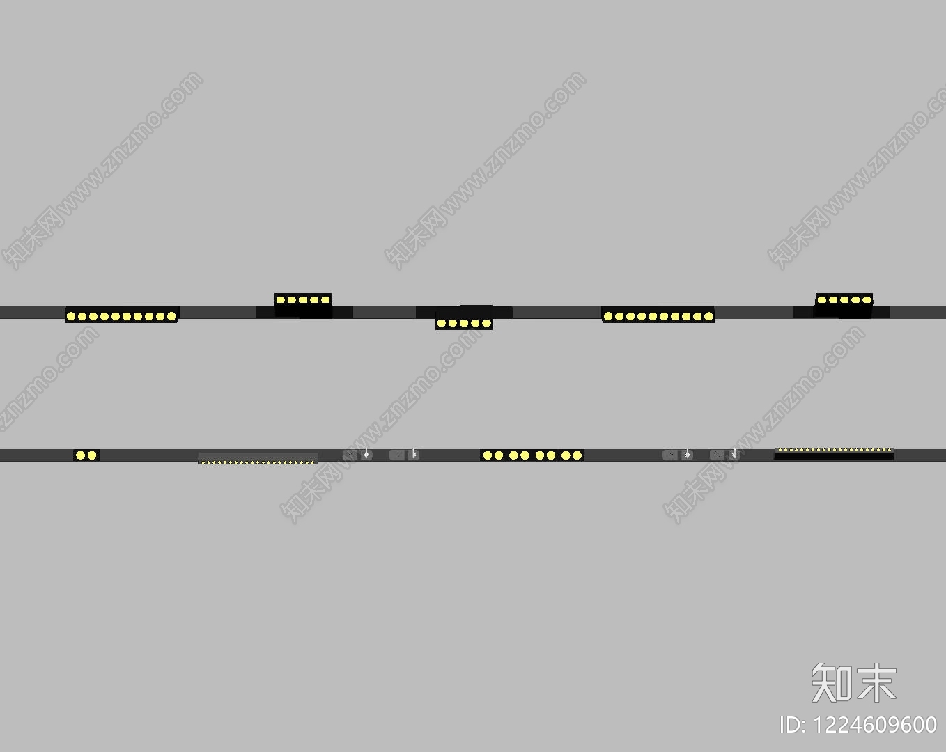 极简筒灯射灯SU模型下载【ID:1224609600】