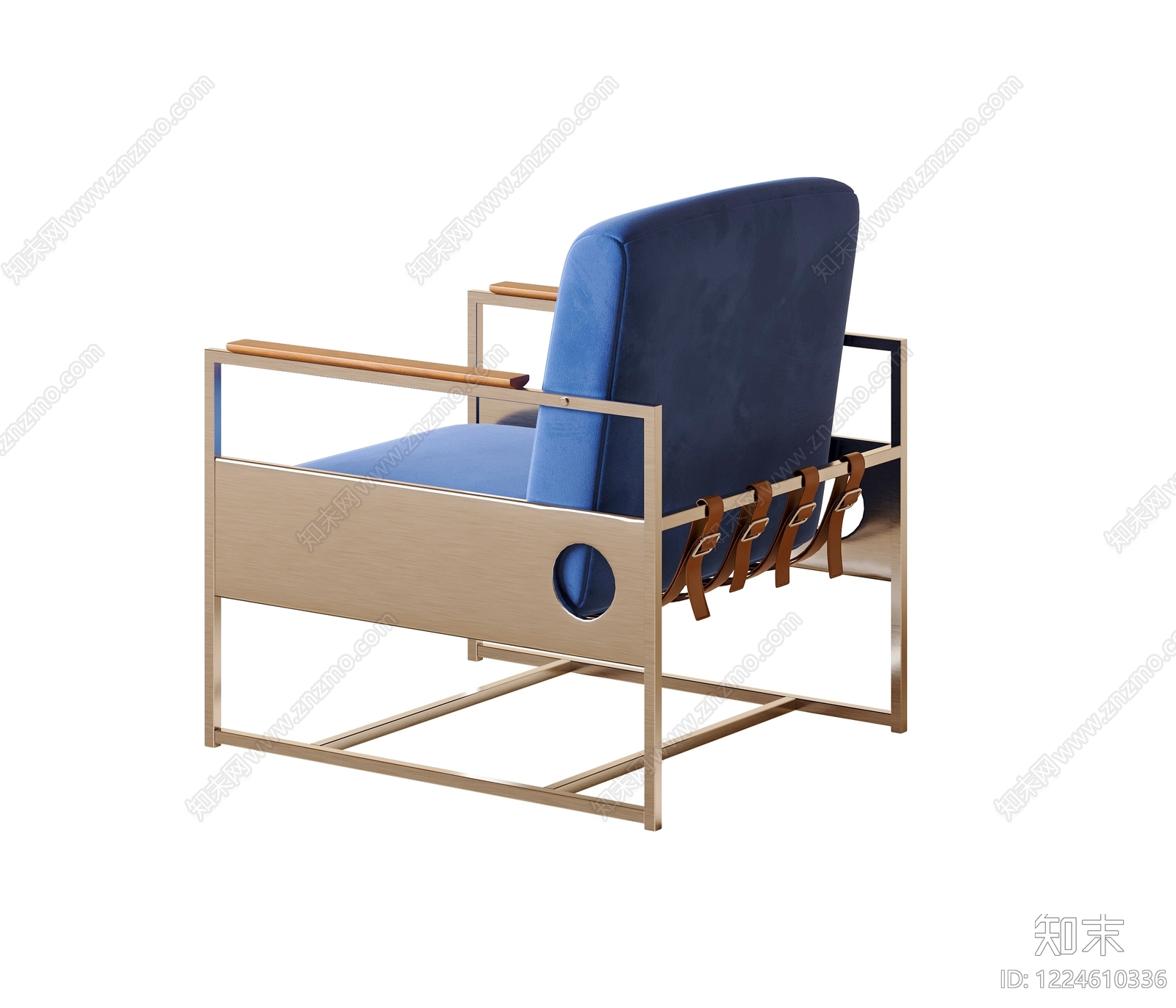 轻奢休闲椅3D模型下载【ID:1224610336】