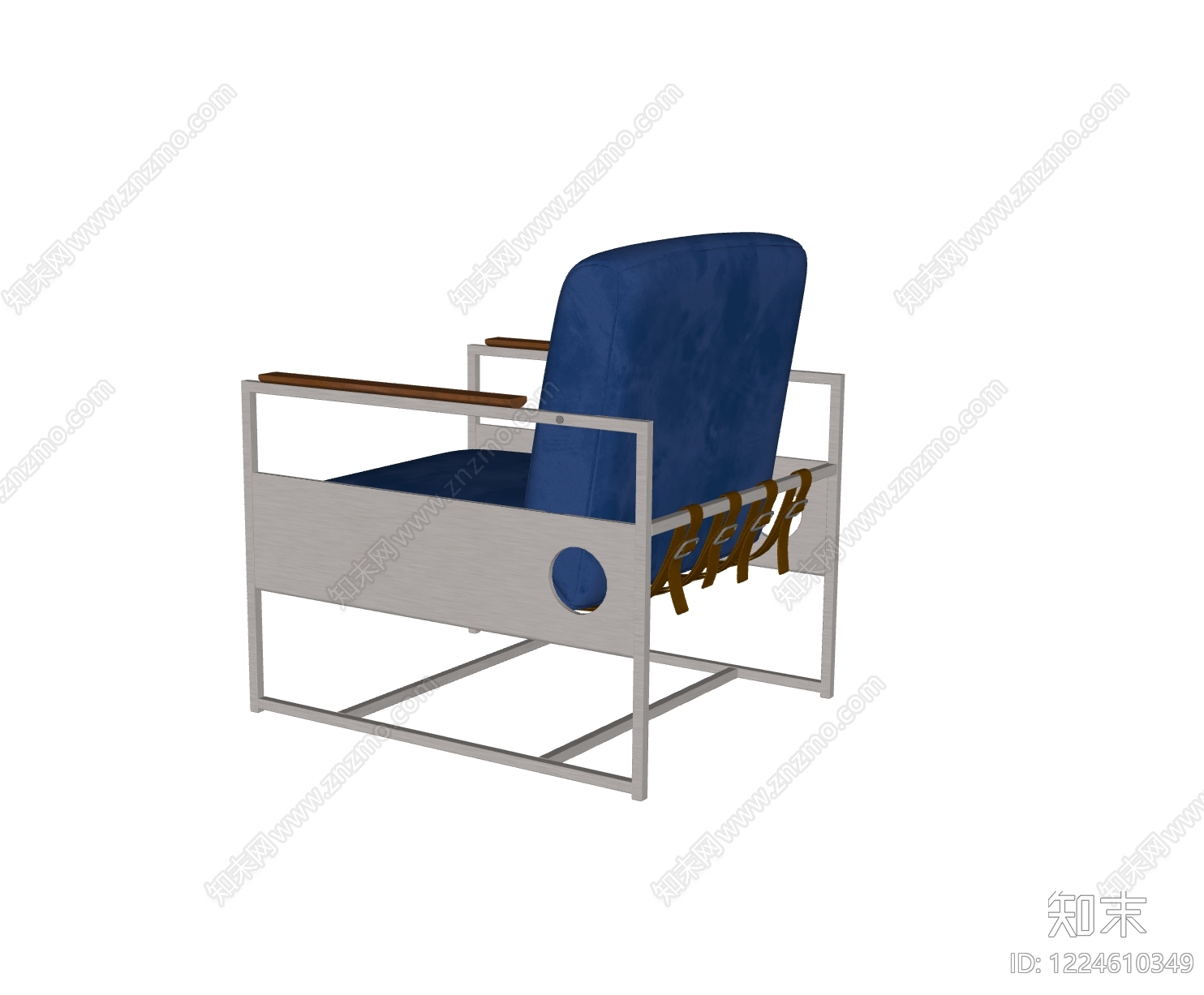 轻奢休闲椅SU模型下载【ID:1224610349】
