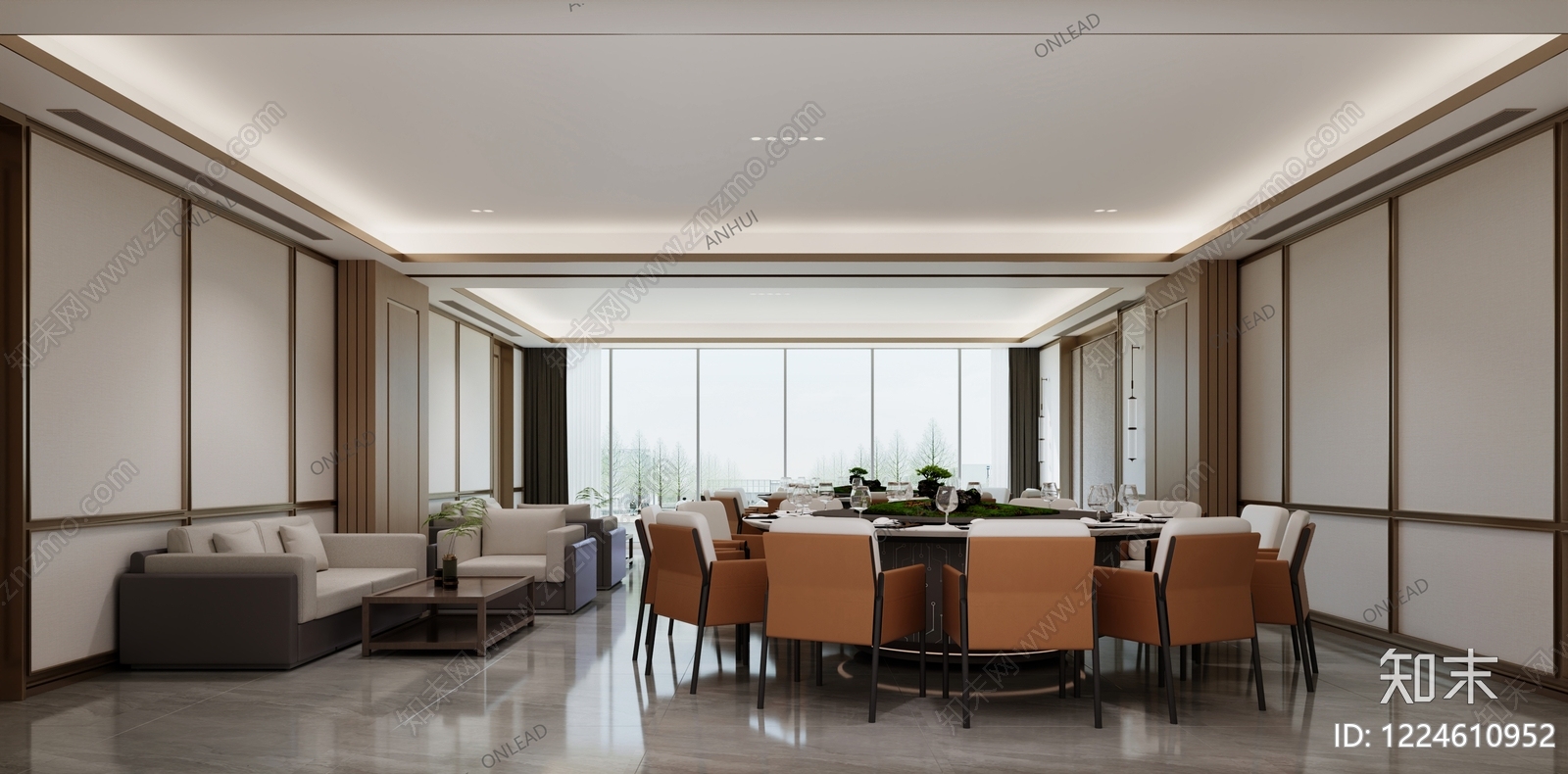 现代包厢3D模型下载【ID:1224610952】
