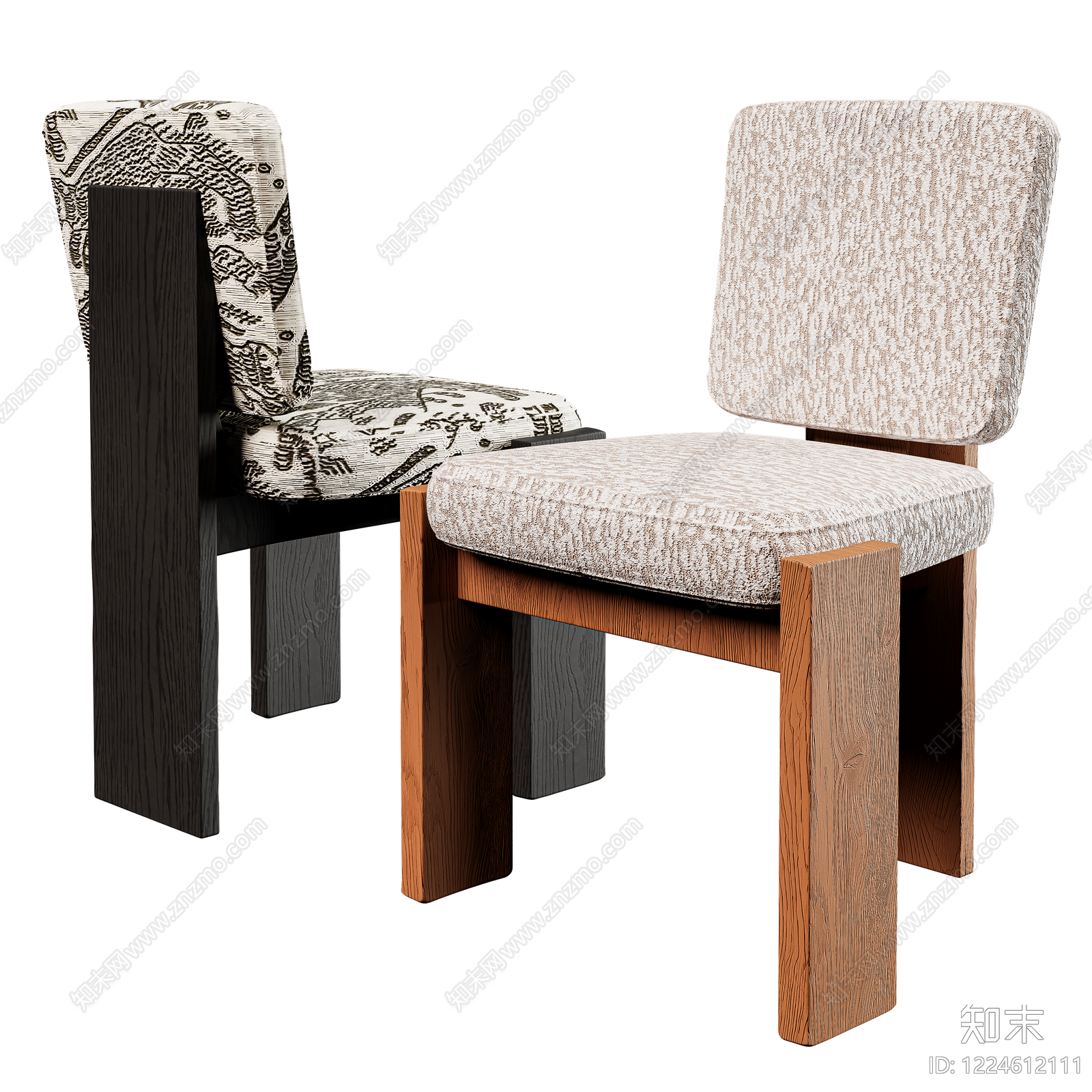 中古风餐椅3D模型下载【ID:1224612111】