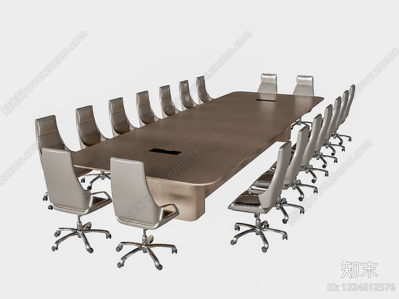 轻奢办公桌椅3D模型下载【ID:1224612576】