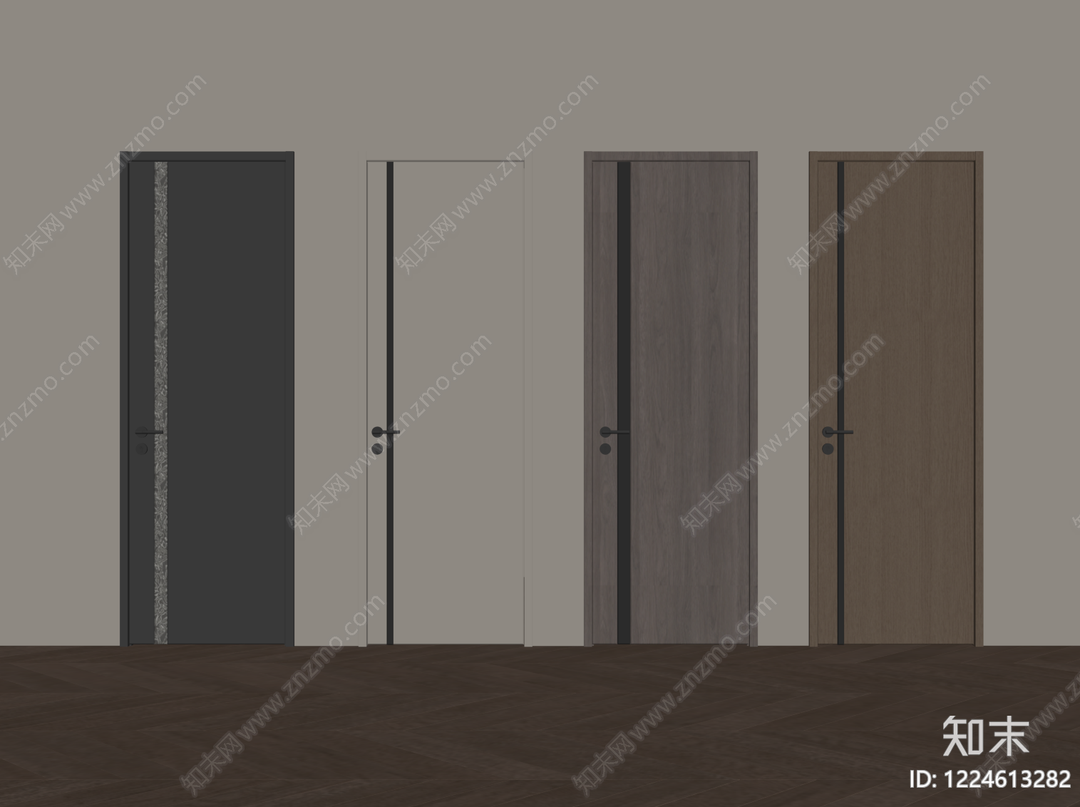 现代简约单开门SU模型下载【ID:1224613282】