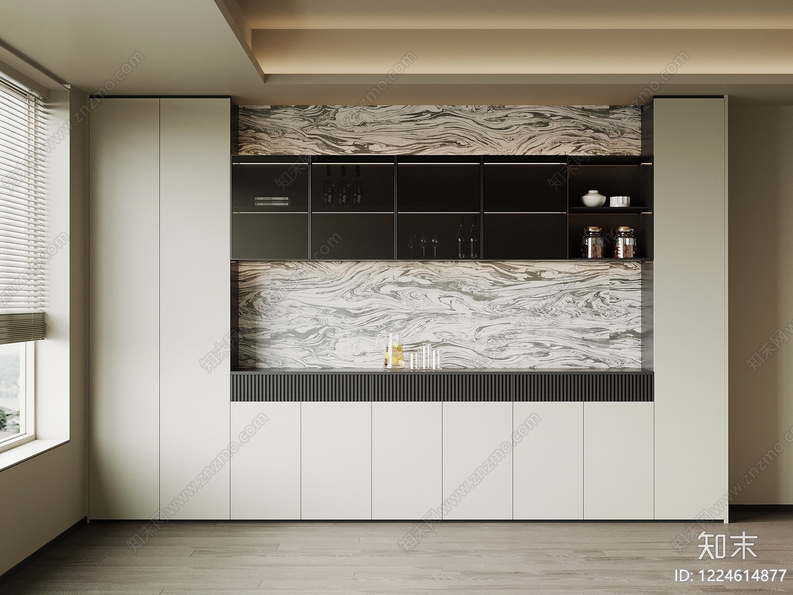 意式极简餐边柜3D模型下载【ID:1224614877】