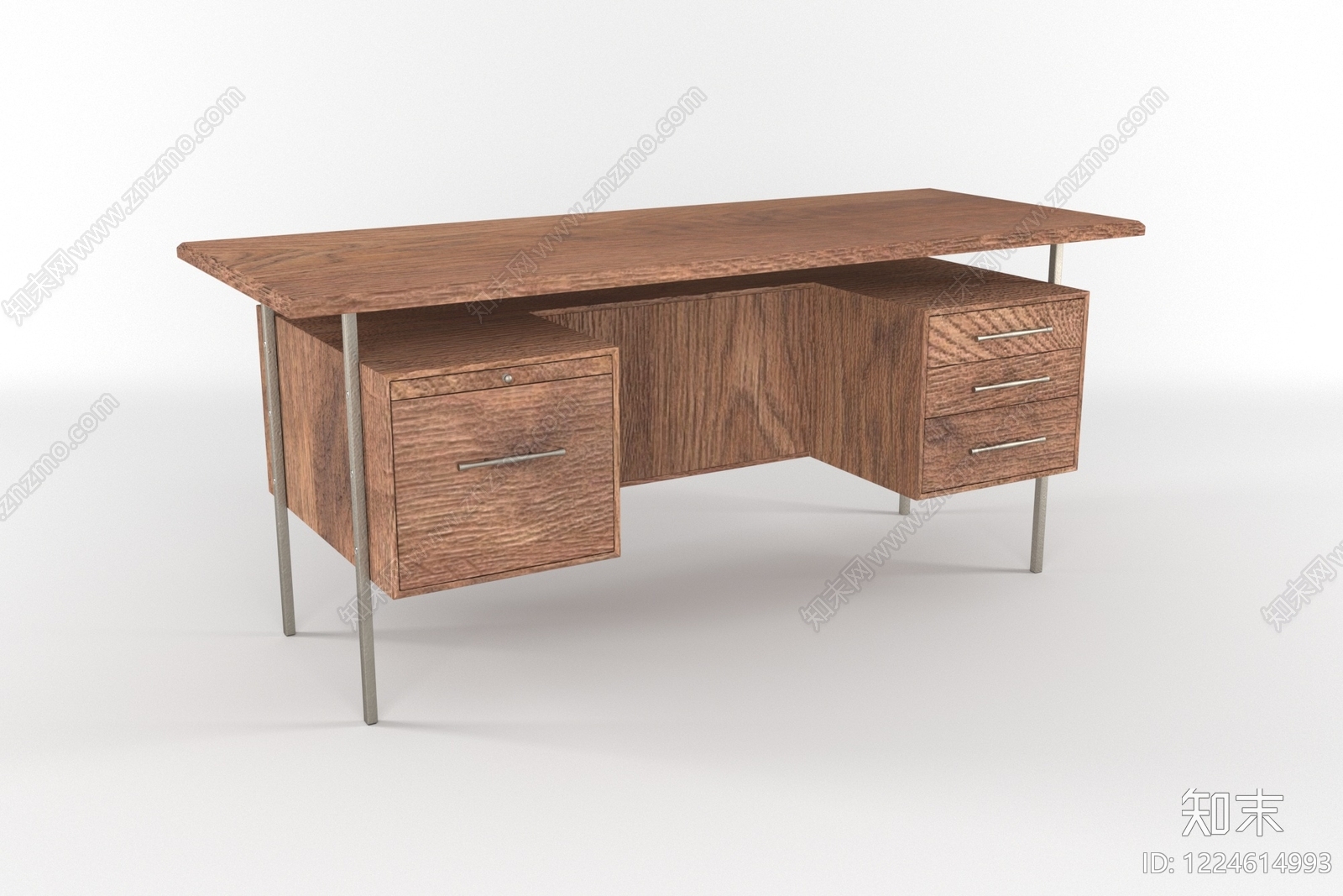 现代简约办公桌3D模型下载【ID:1224614993】