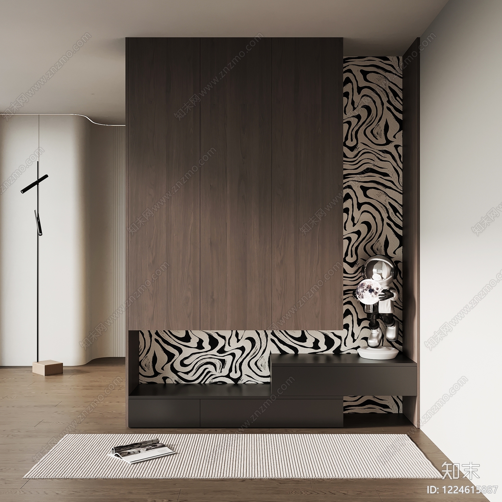 现代玄关3D模型下载【ID:1224615887】