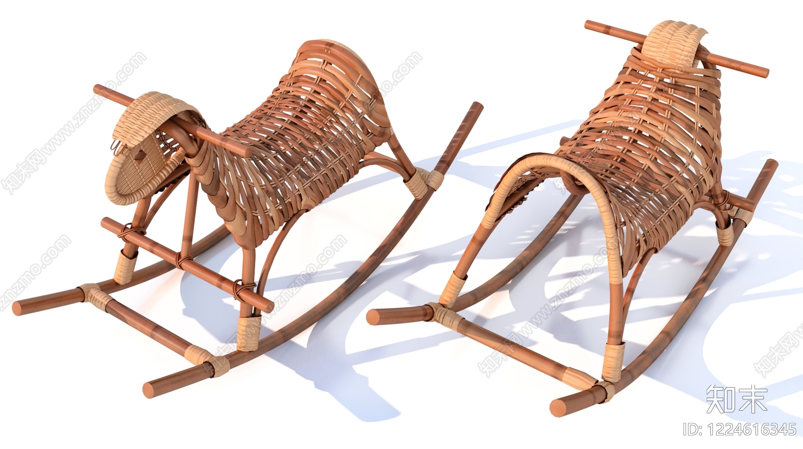 日式儿童椅3D模型下载【ID:1224616345】