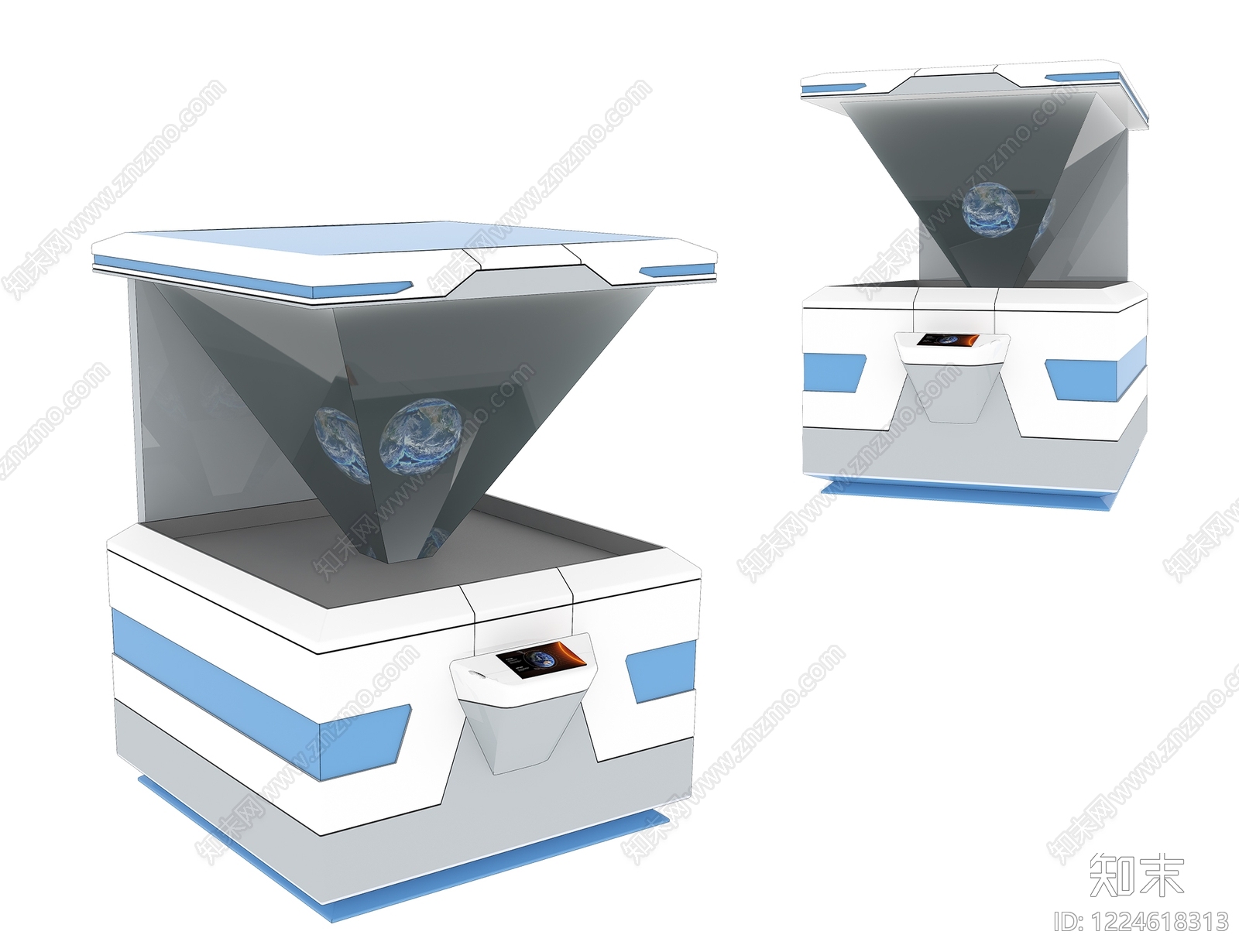 未来主义科技展厅3D模型下载【ID:1224618313】