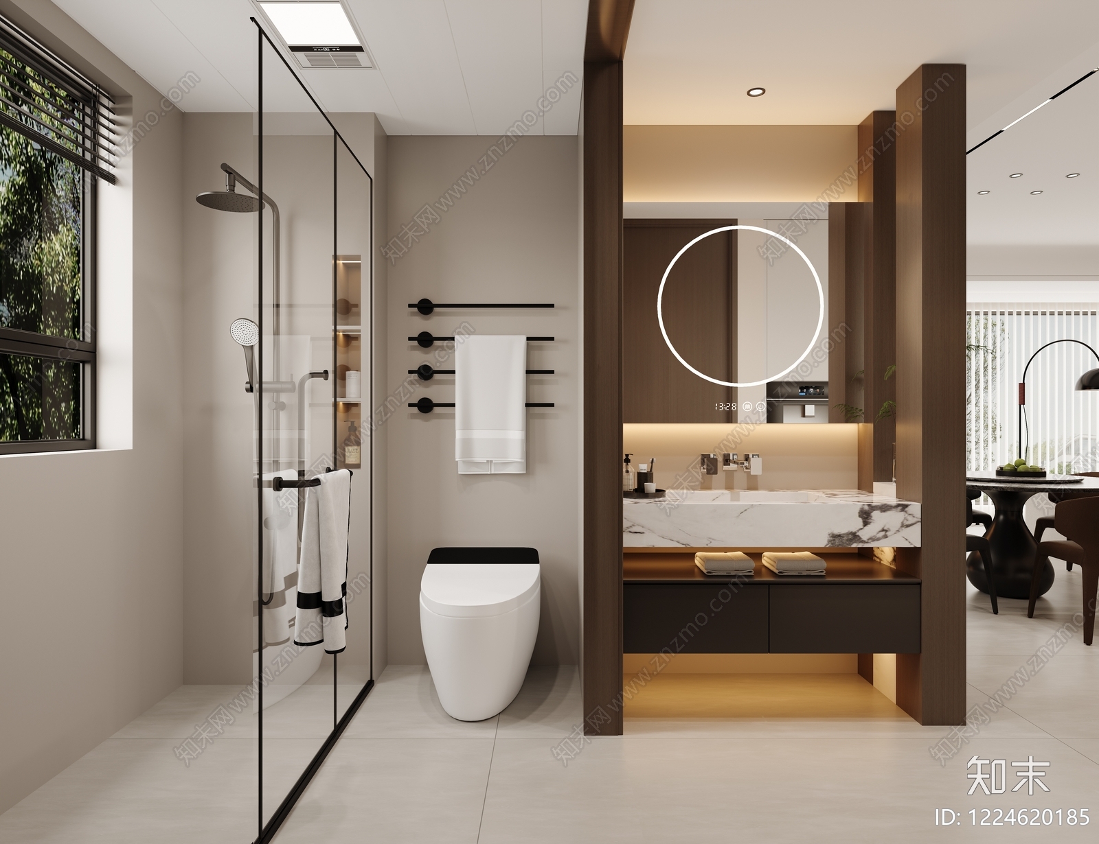 现代简约卫生间3D模型下载【ID:1224620185】