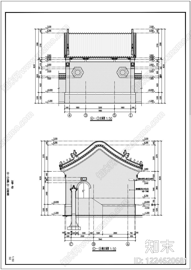 寺庙CAD图纸