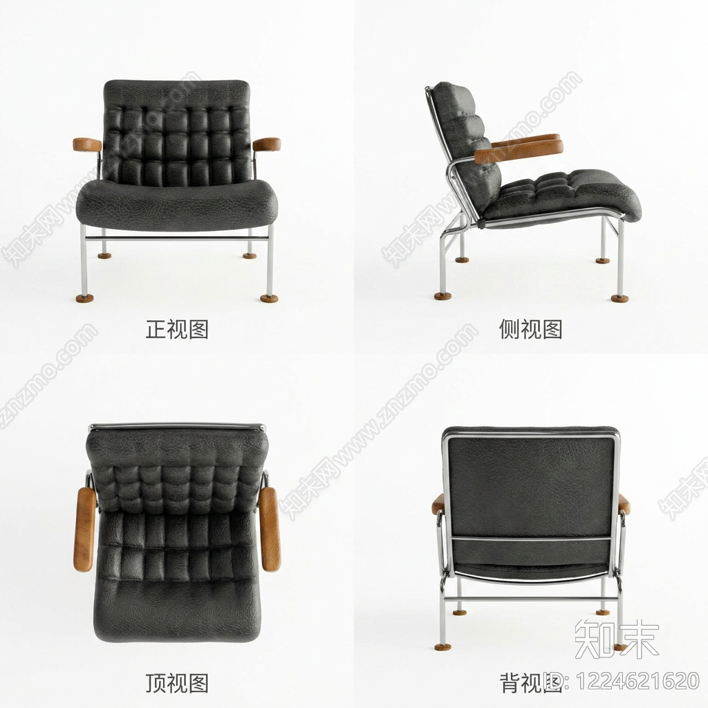 包豪斯休闲椅3D模型下载【ID:1224621620】