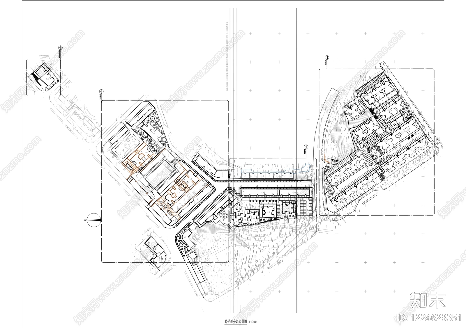 示范区景观cad施工图下载【ID:1224623351】