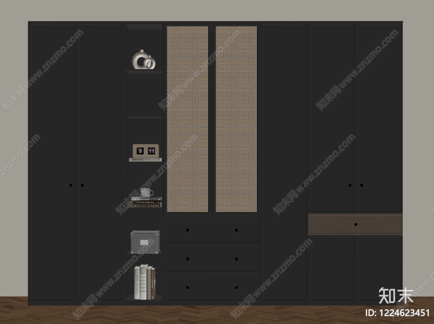 中古风衣柜SU模型下载【ID:1224623451】