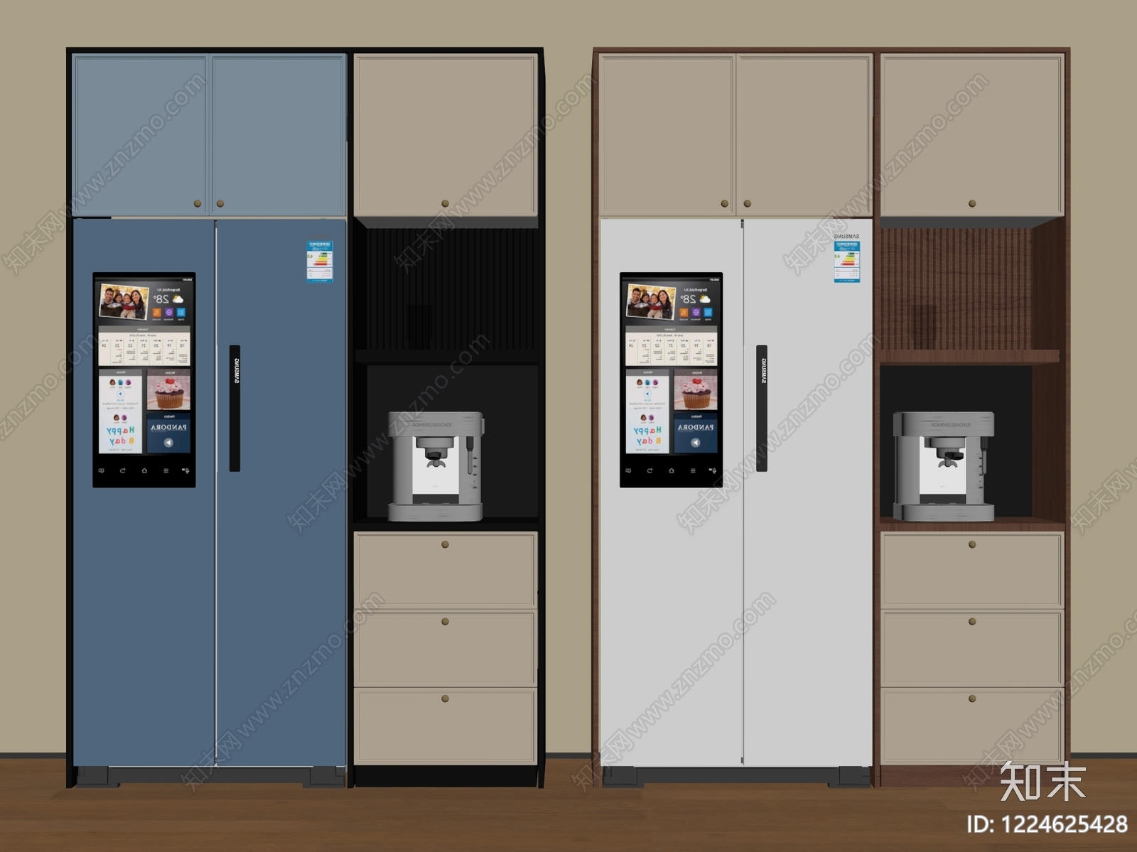 现代简约餐边柜3D模型下载【ID:1224625428】