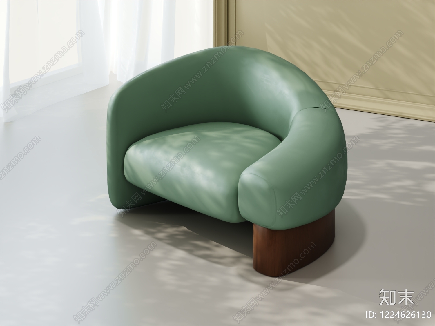 现代单人沙发3D模型下载【ID:1224626130】