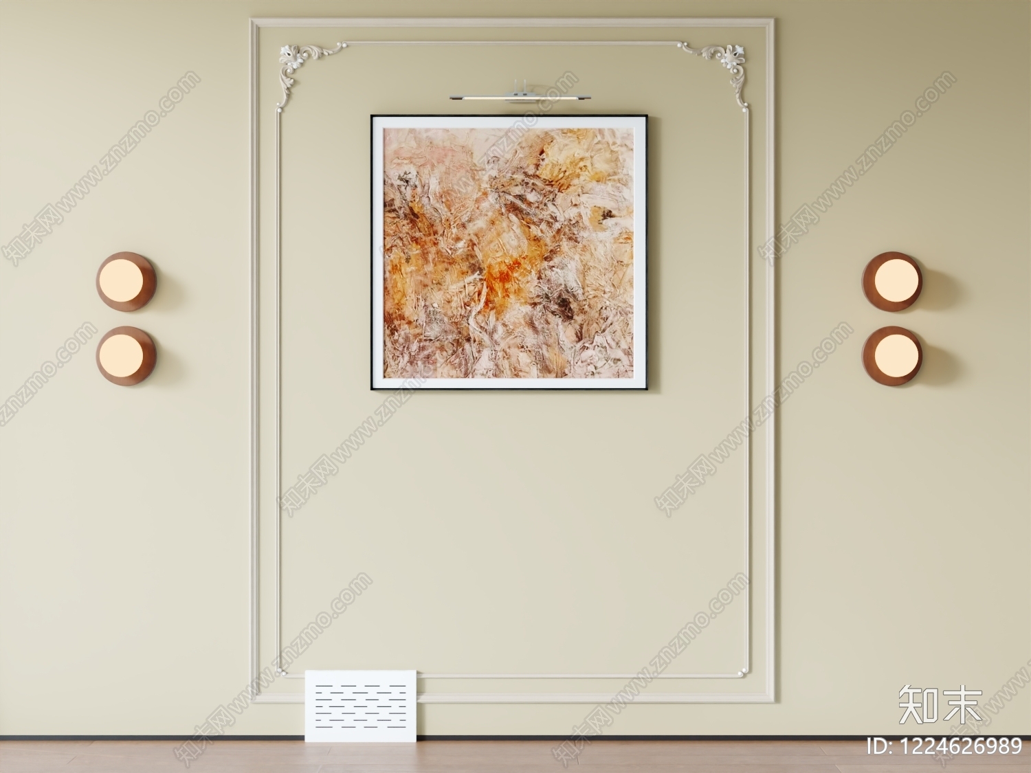 法式背景墙SU模型下载【ID:1224626989】