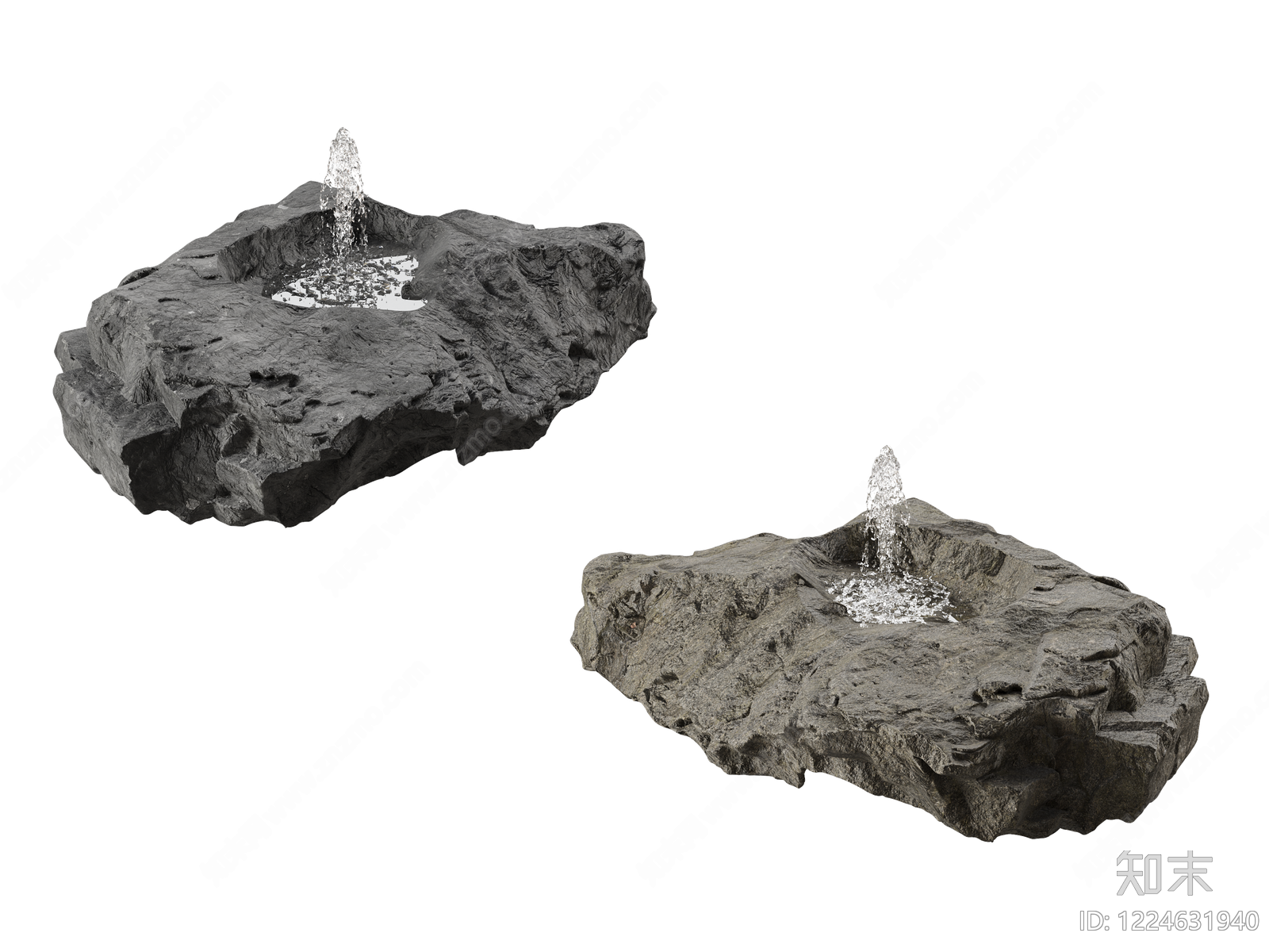 侘寂跌水3D模型下载【ID:1224631940】