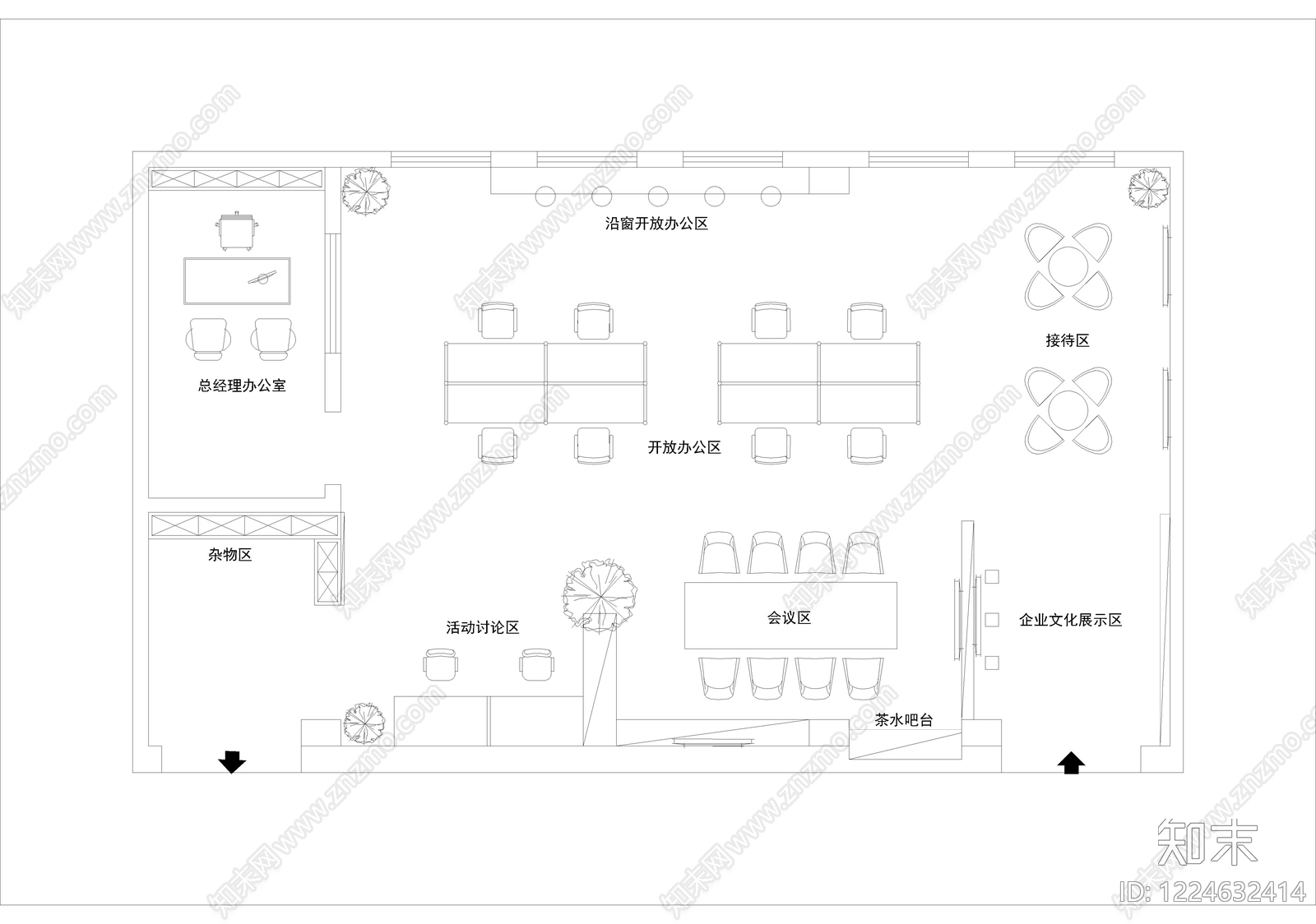 整体办公空间CAD图纸