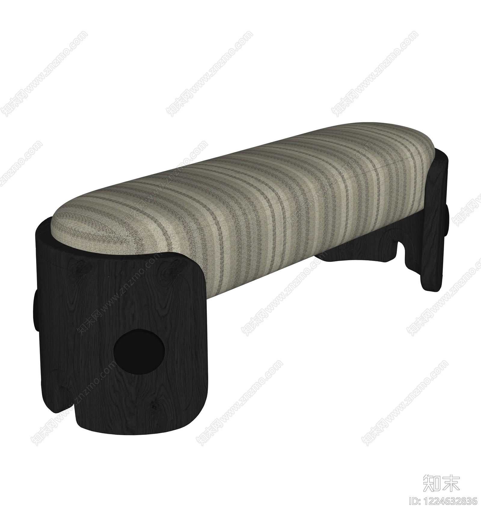 现代床尾凳SU模型下载【ID:1224632836】