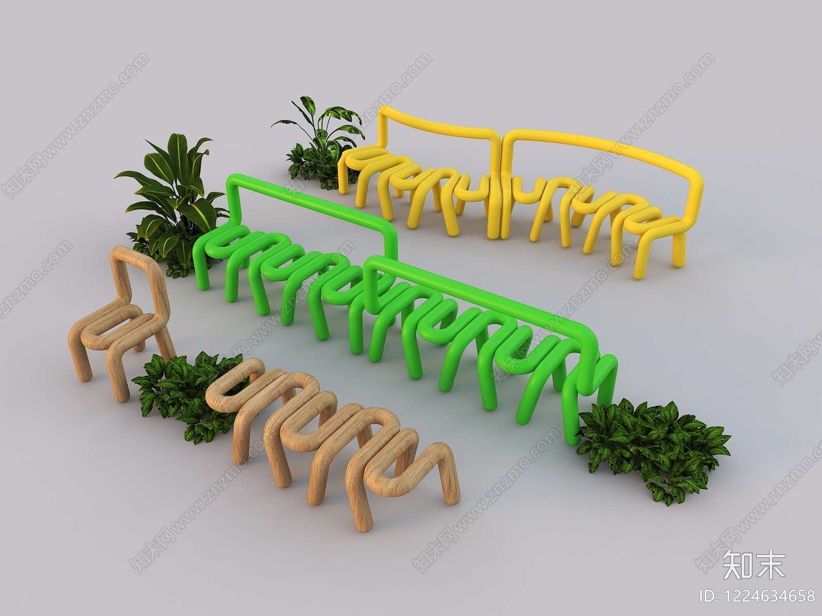 现代户外椅3D模型下载【ID:1224634658】