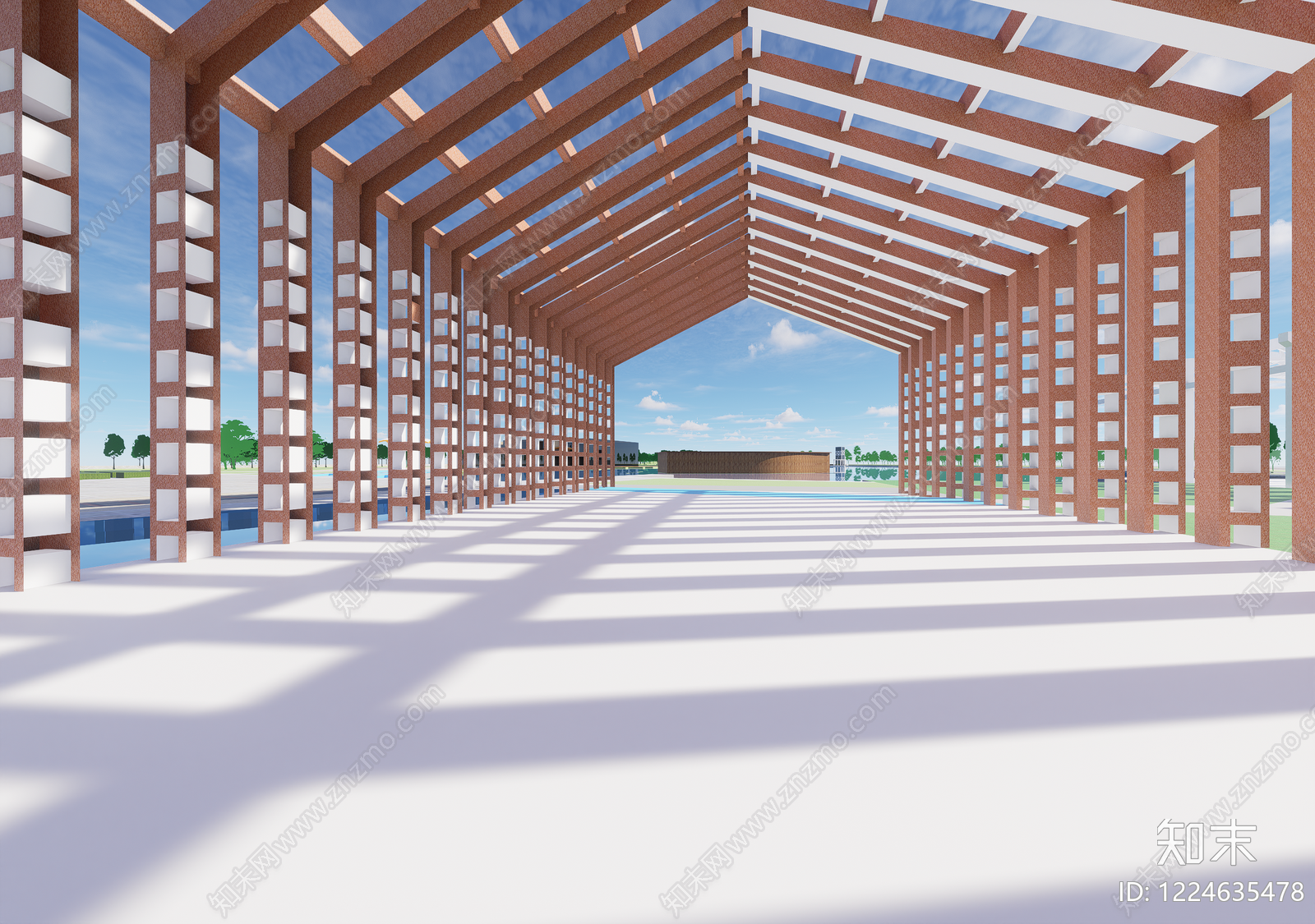 现代主义小公建SU模型下载【ID:1224635478】