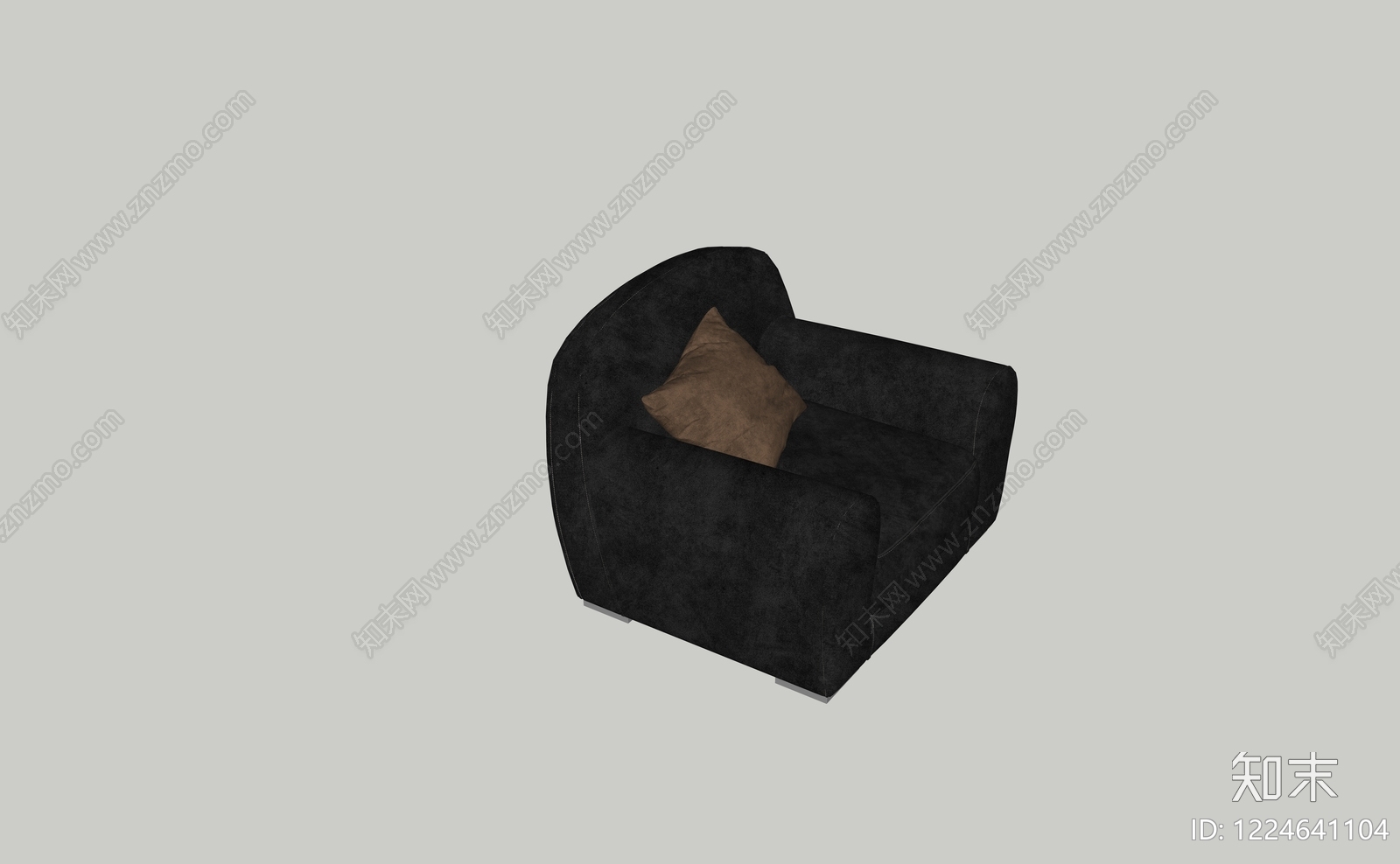 现代单人沙发3D模型下载【ID:1224641104】