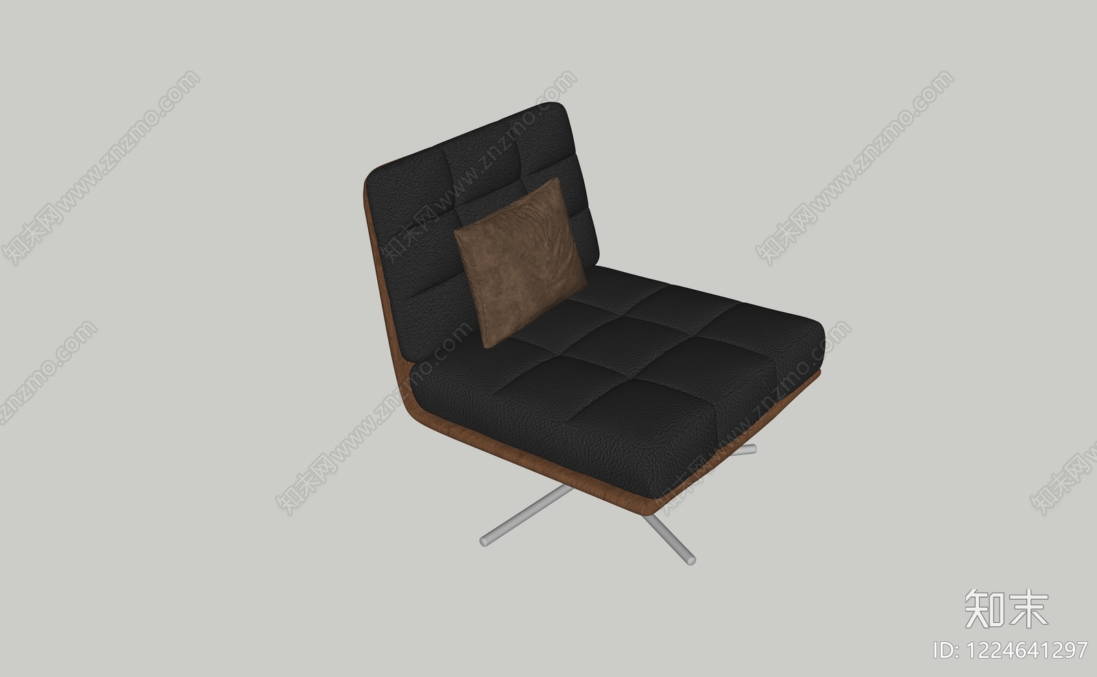 意式极简单人沙发3D模型下载【ID:1224641297】