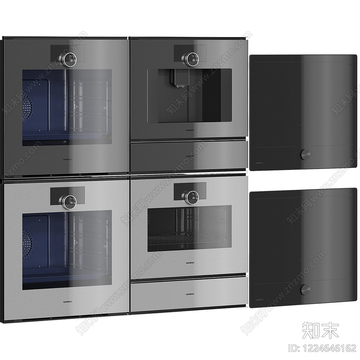 极简厨房用品3D模型下载【ID:1224646162】