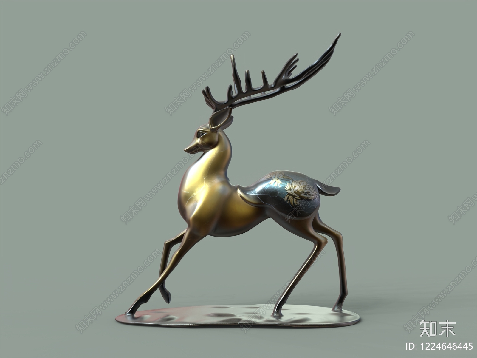 新中式雕塑摆件3D模型下载【ID:1224646445】