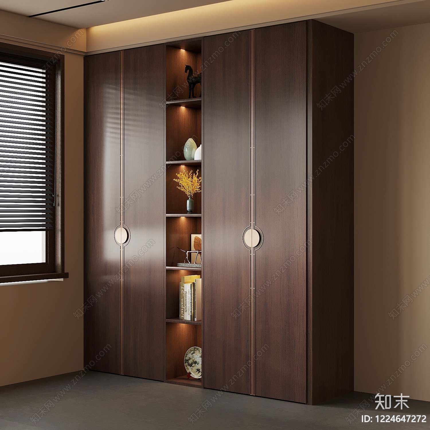 新中式衣柜3D模型下载【ID:1224647272】