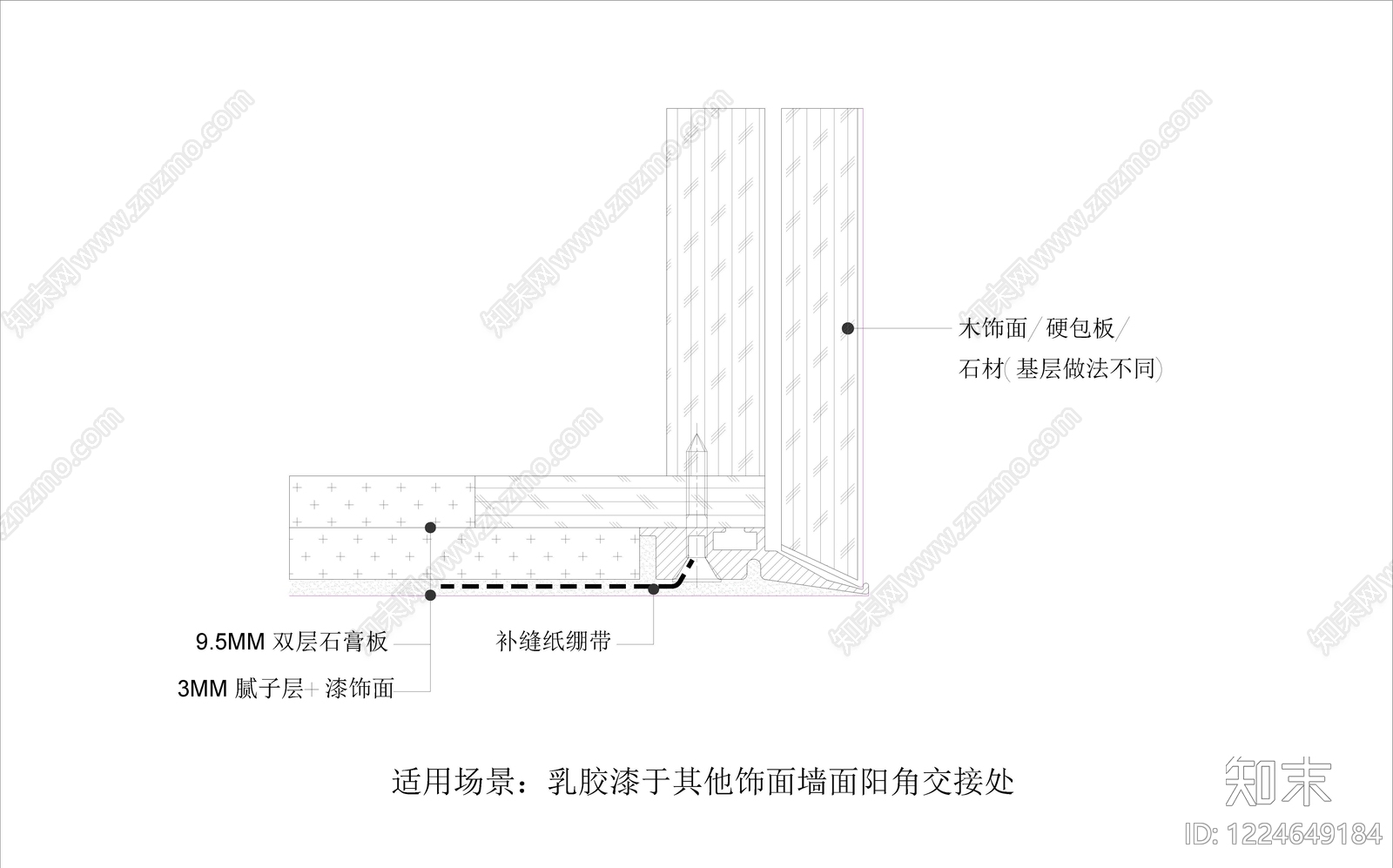 墙面节点详图cad施工图下载【ID:1224649184】