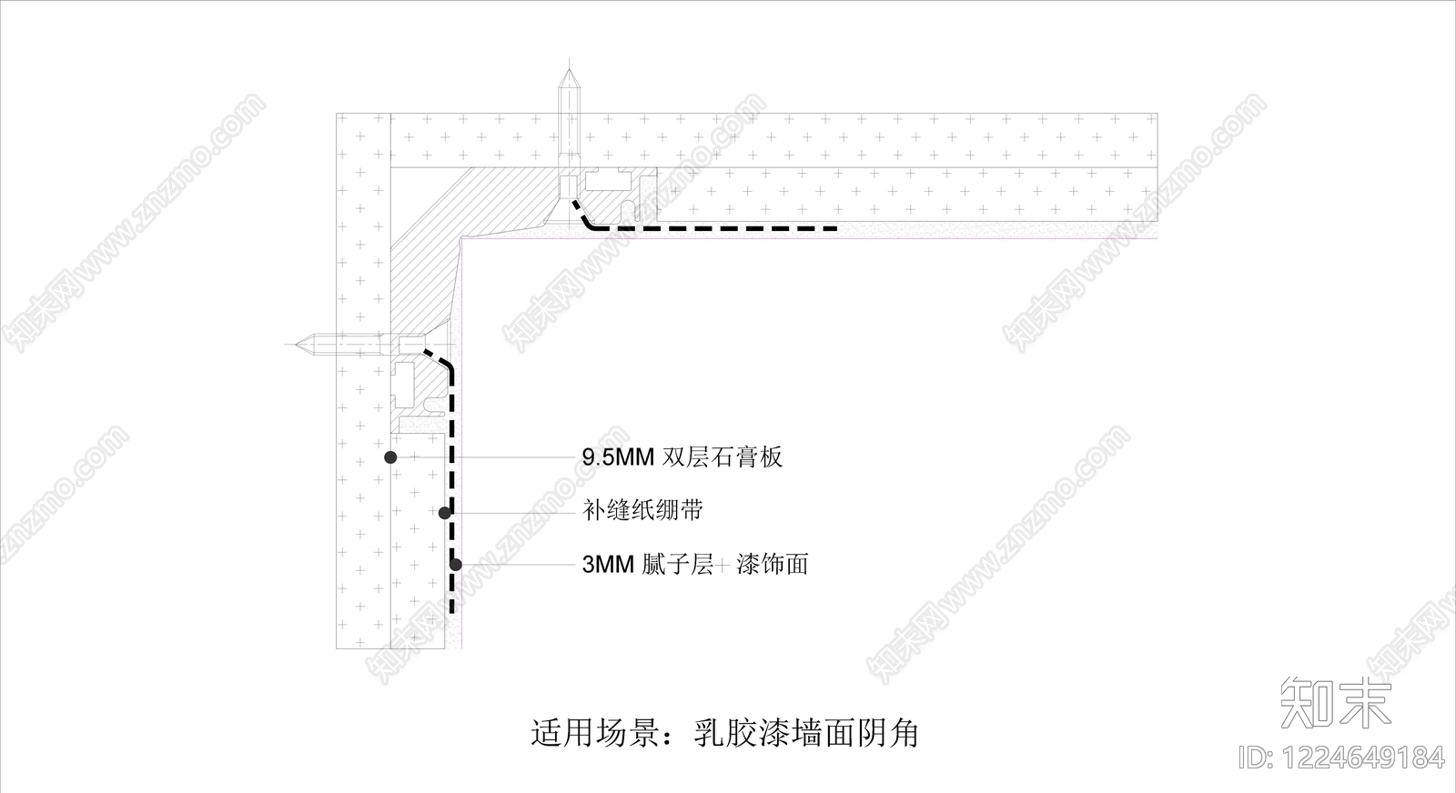 墙面节点详图cad施工图下载【ID:1224649184】