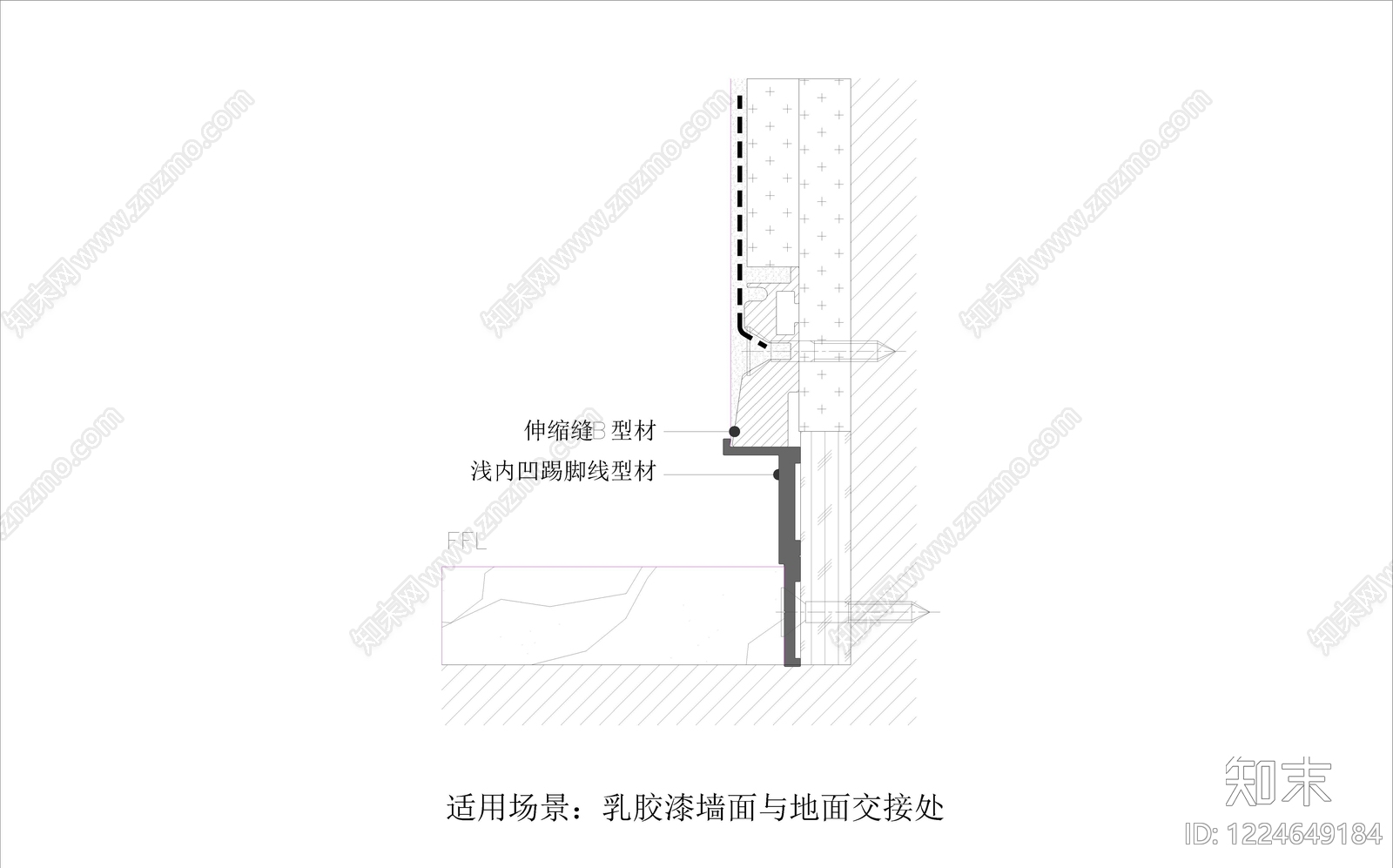 墙面节点详图cad施工图下载【ID:1224649184】