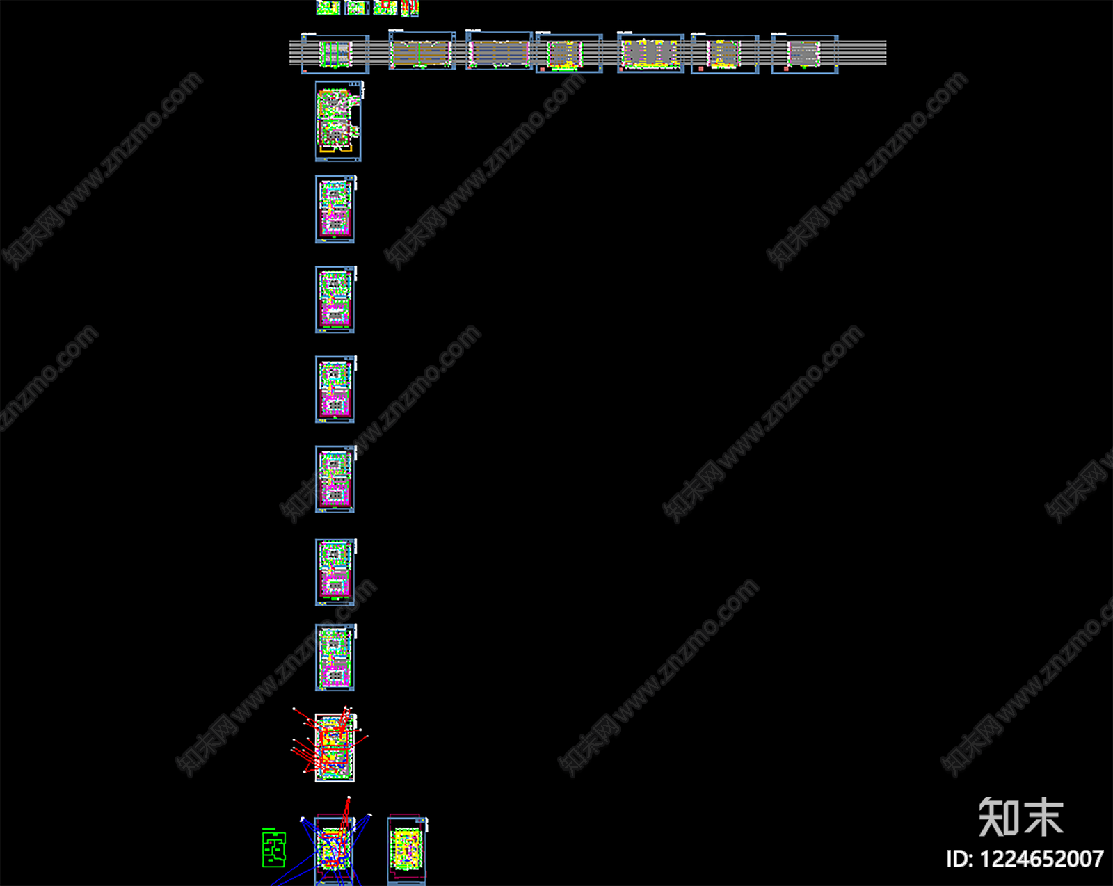 公寓建筑cad施工图下载【ID:1224652007】