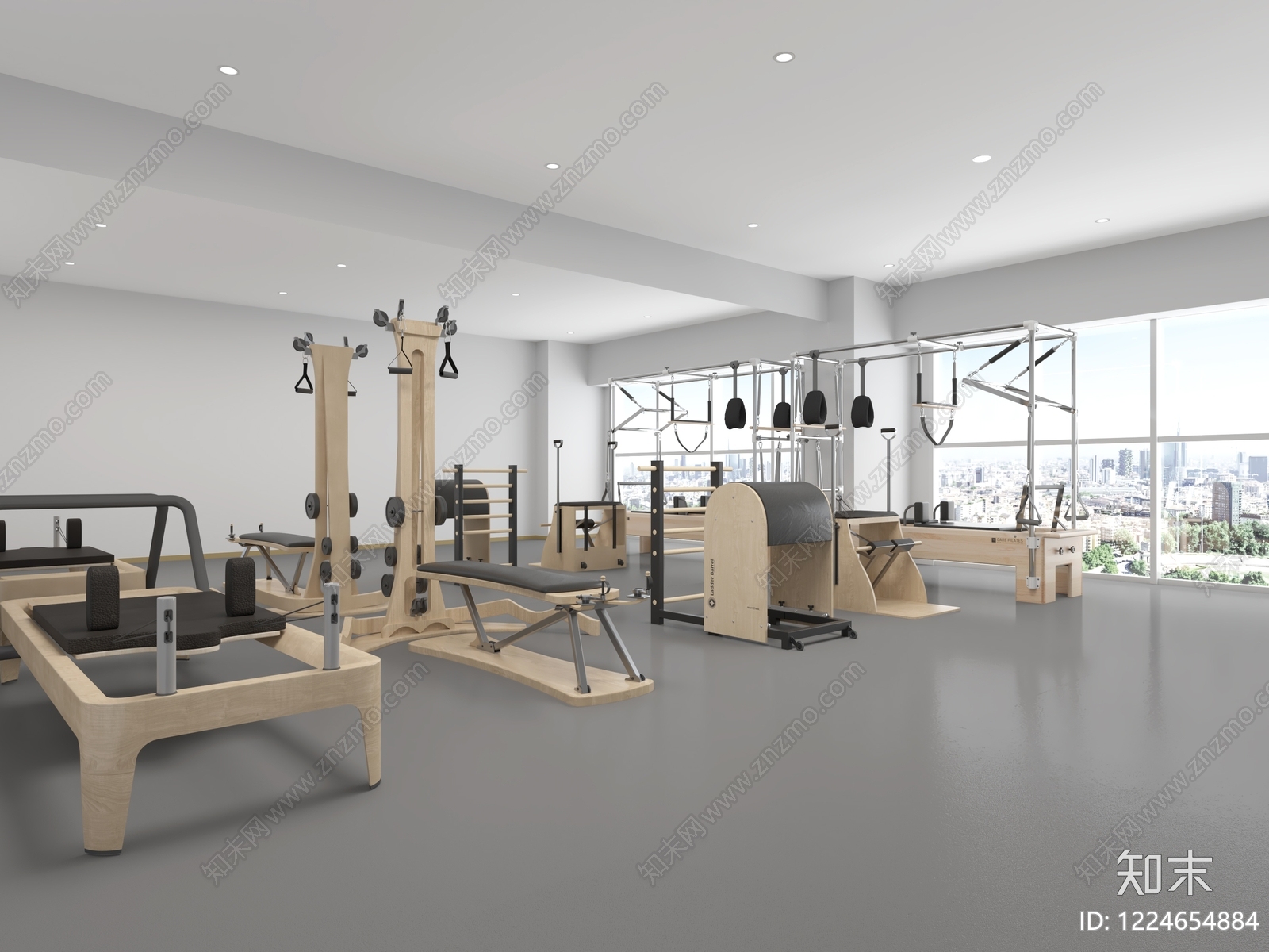 现代简约健身房3D模型下载【ID:1224654884】