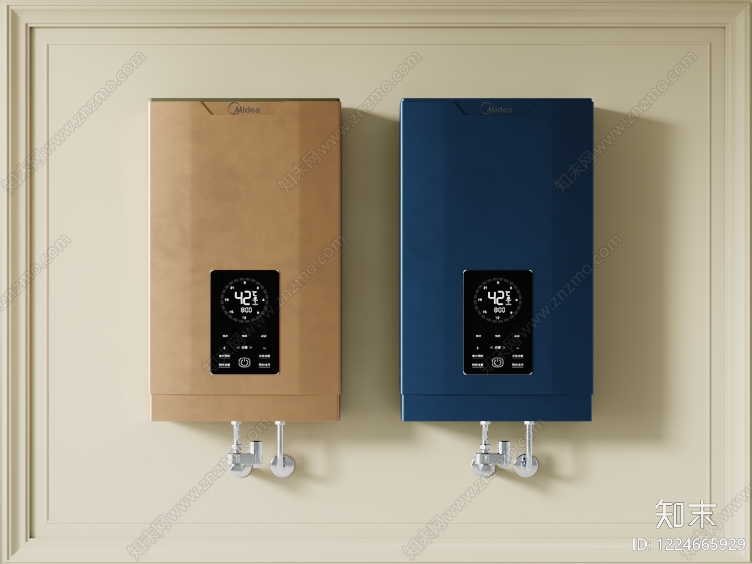 现代热水器SU模型草图
