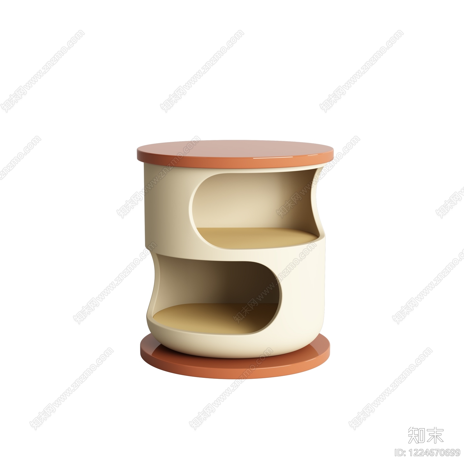 奶油风边几3D模型下载【ID:1224670699】