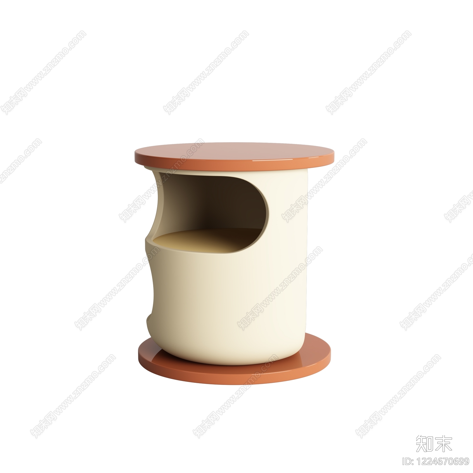 奶油风边几3D模型下载【ID:1224670699】
