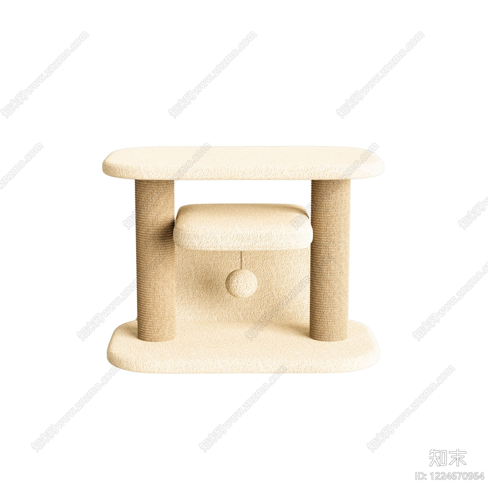 奶油风宠物用品3D模型下载【ID:1224670964】