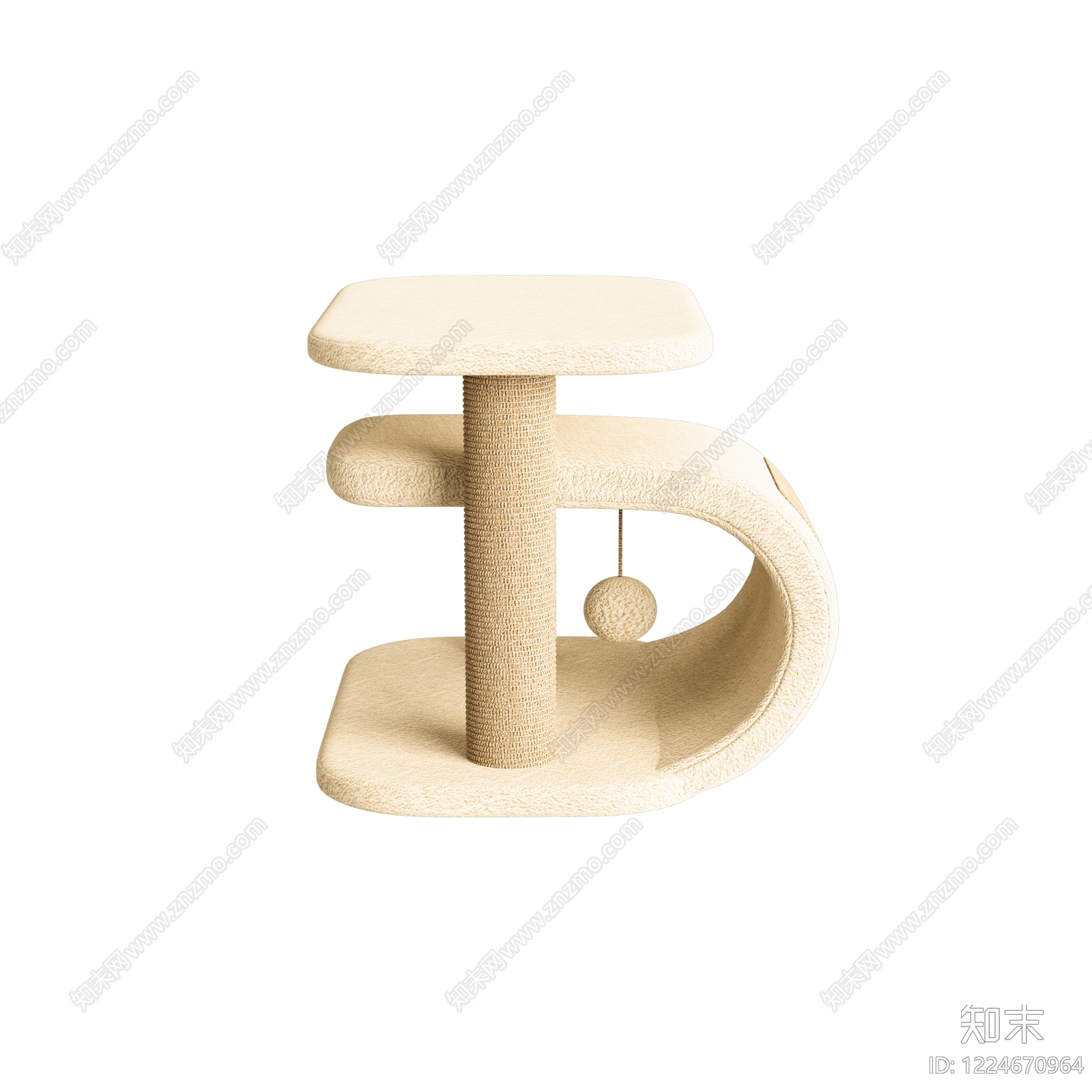 奶油风宠物用品3D模型下载【ID:1224670964】