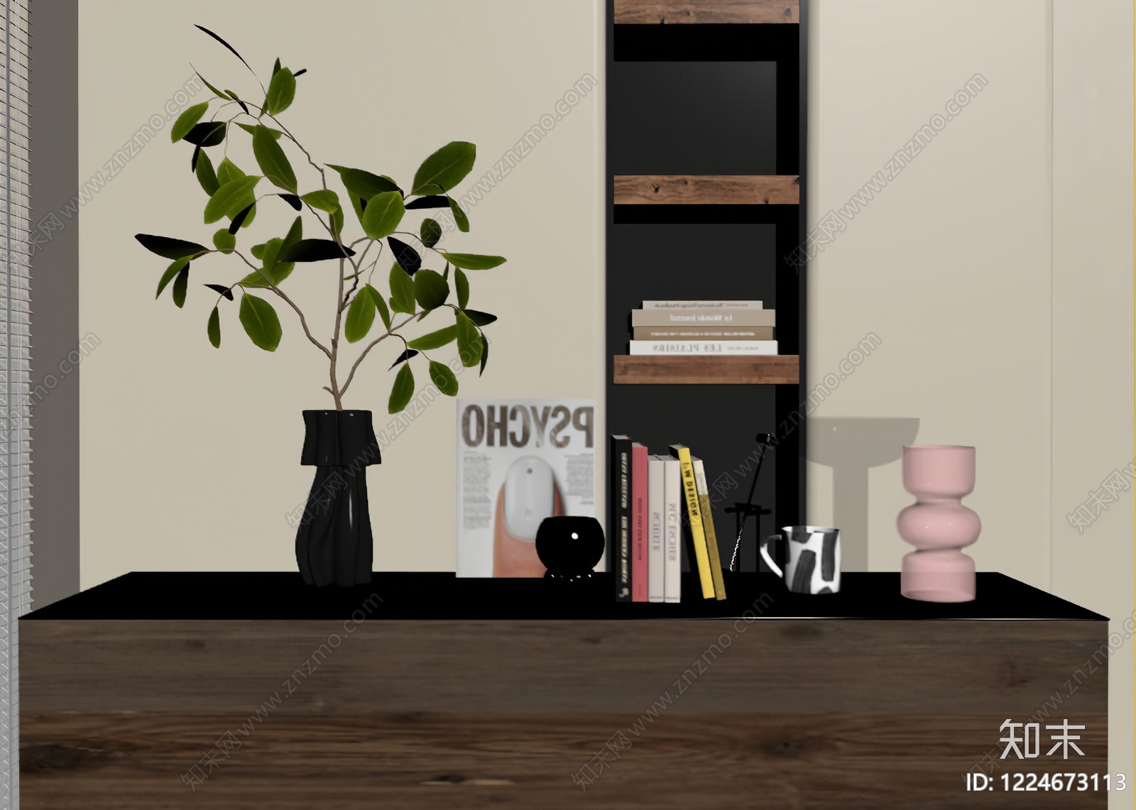 现代简约摆件组合SU模型下载【ID:1224673113】