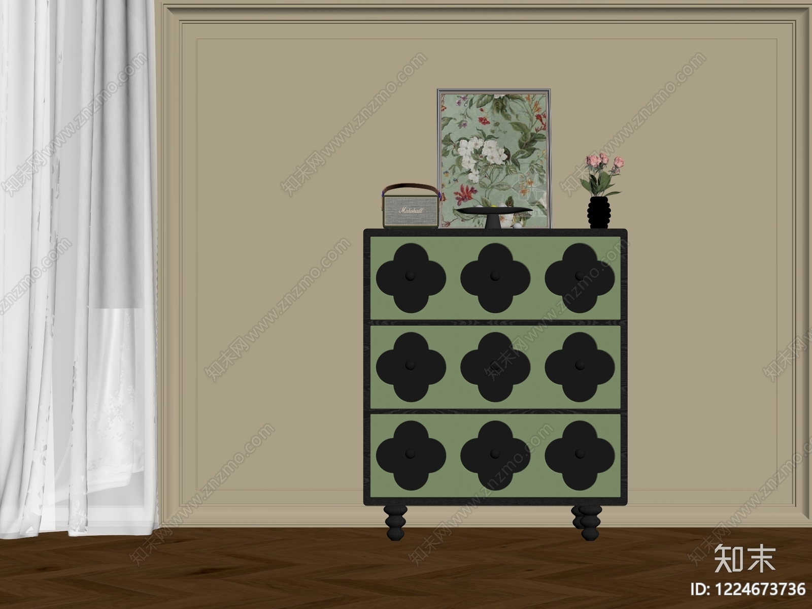 现代斗柜SU模型下载【ID:1224673736】