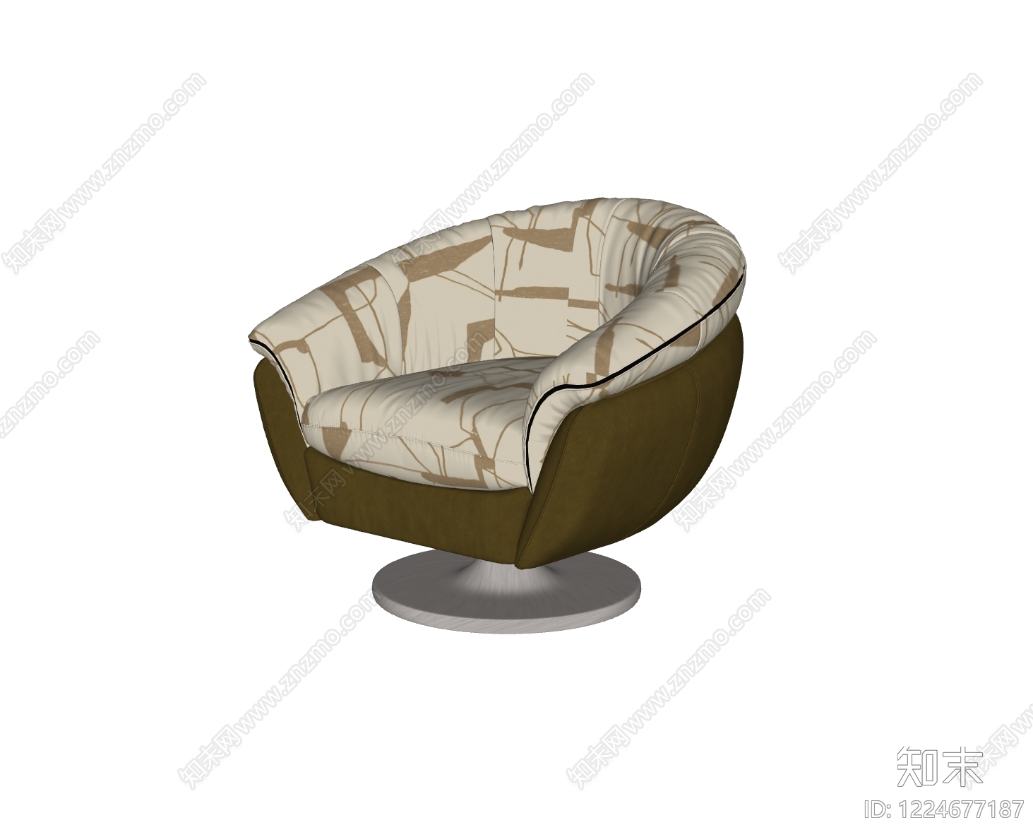 中古风单人沙发SU模型下载【ID:1224677187】