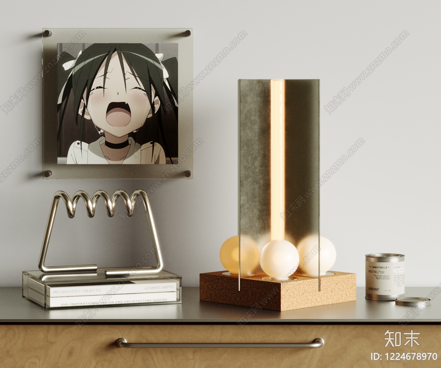 现代摆件组合3D模型下载【ID:1224678970】